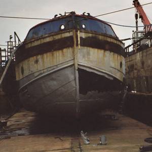 In dry dock